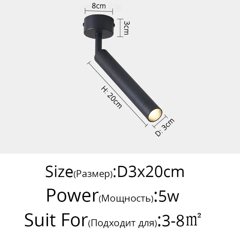 ™ LED Adjustable Angle Spotlight Ceiling Lights for Background Wall and Aisle