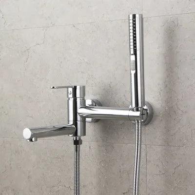 DecorBites™ Brushed Gold Bathtub Shower Set, Wall Mounted Rotatable Faucet Industries