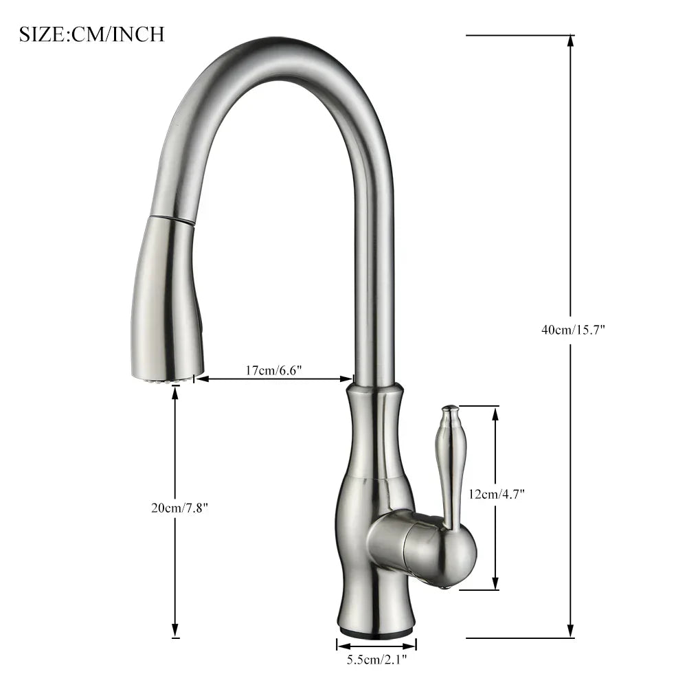 DecorBites™ Black Kitchen Faucet: Single Handle Hot & Cold Mixer with 360 Rotation
