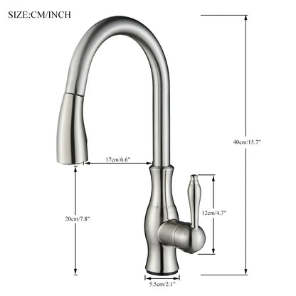 DecorBites™ Black Kitchen Faucet: Single Handle Hot & Cold Mixer with 360 Rotation