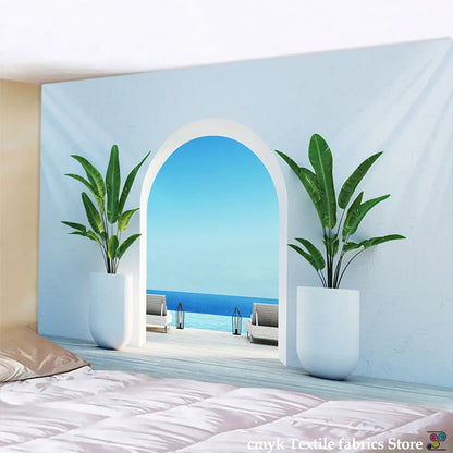 DecorBites™ Ancient Architecture Tapestry Wall Hanging Home Decor Cloth