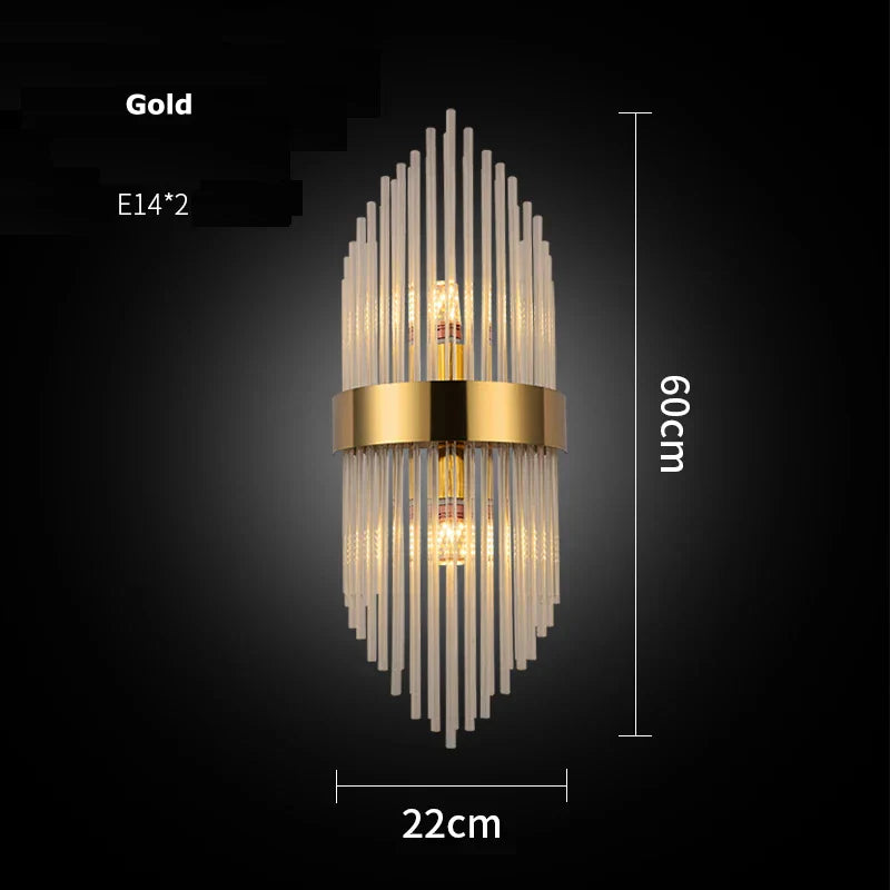 DecorBites™ Crystal LED Wall Sconce Light for Bedroom and Corridor