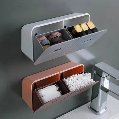 DecorBites™ Cotton Swab & Pad Holder: Bathroom Organizer & Cosmetic Container