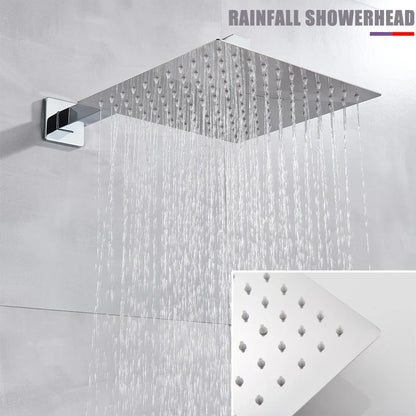 DecorBites™ 16" Big Rainfall Shower Faucet with Digital Display and Single Lever Temperature Control