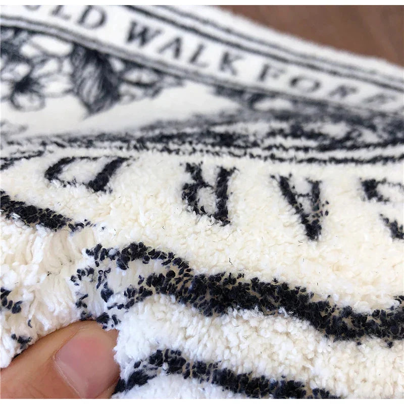 DecorBites™ Angel Print Shaggy Bath Rug 40x60cm