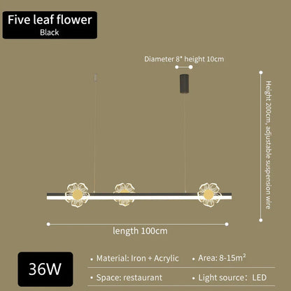 DecorBites™ Butterfly Flower Chandelier Long Strip Pendant Lights