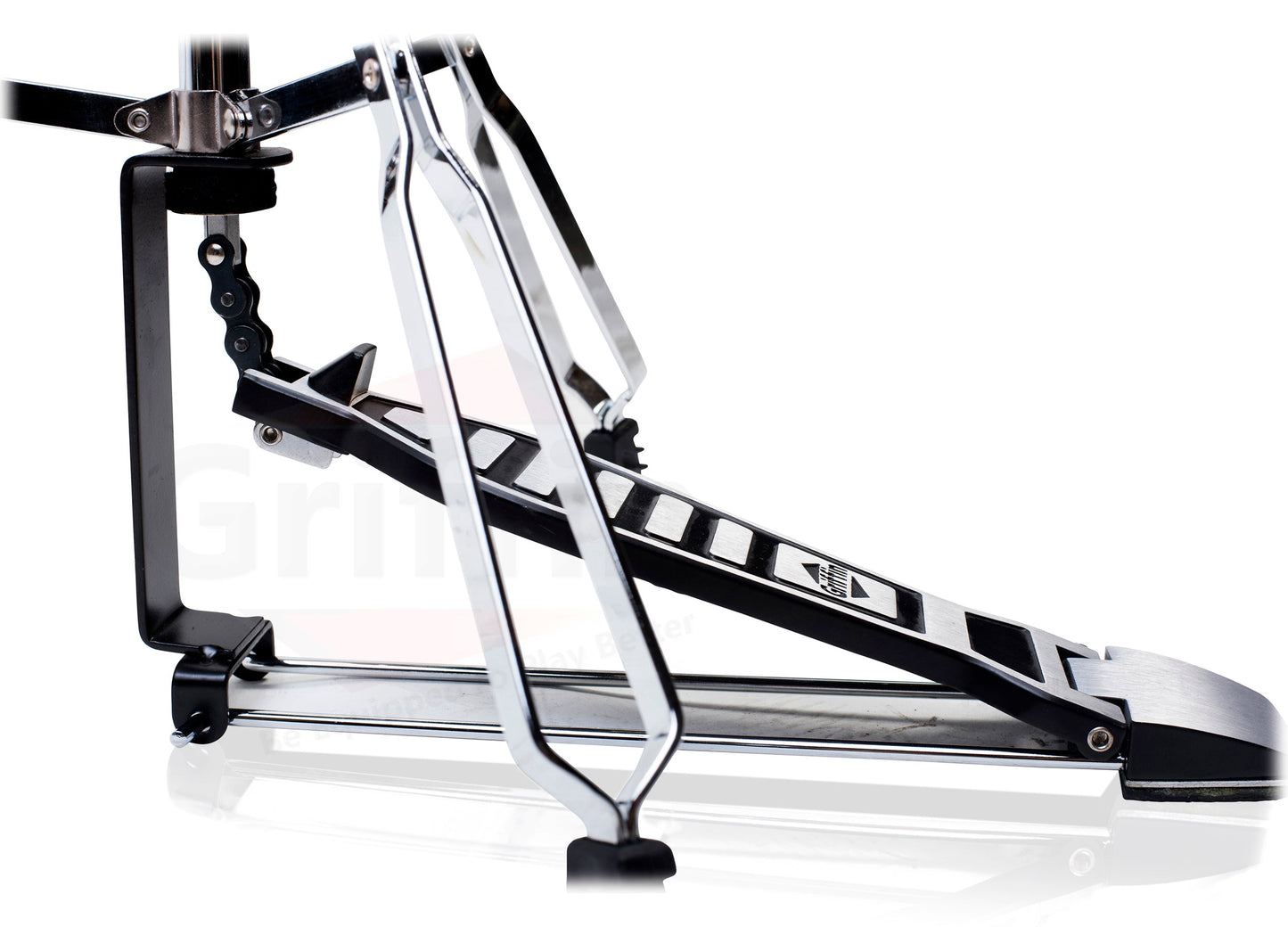 2-PACK Drum Hardware Set- Hi-Hat Stand & Snare Drum Stand by GRIFFIN | Hi Hat Cymbal Pedal With Pull Chain | Chrome Double Braced Kit | Mount Basket for Standard Snares, Tom Drums & Practice Pad