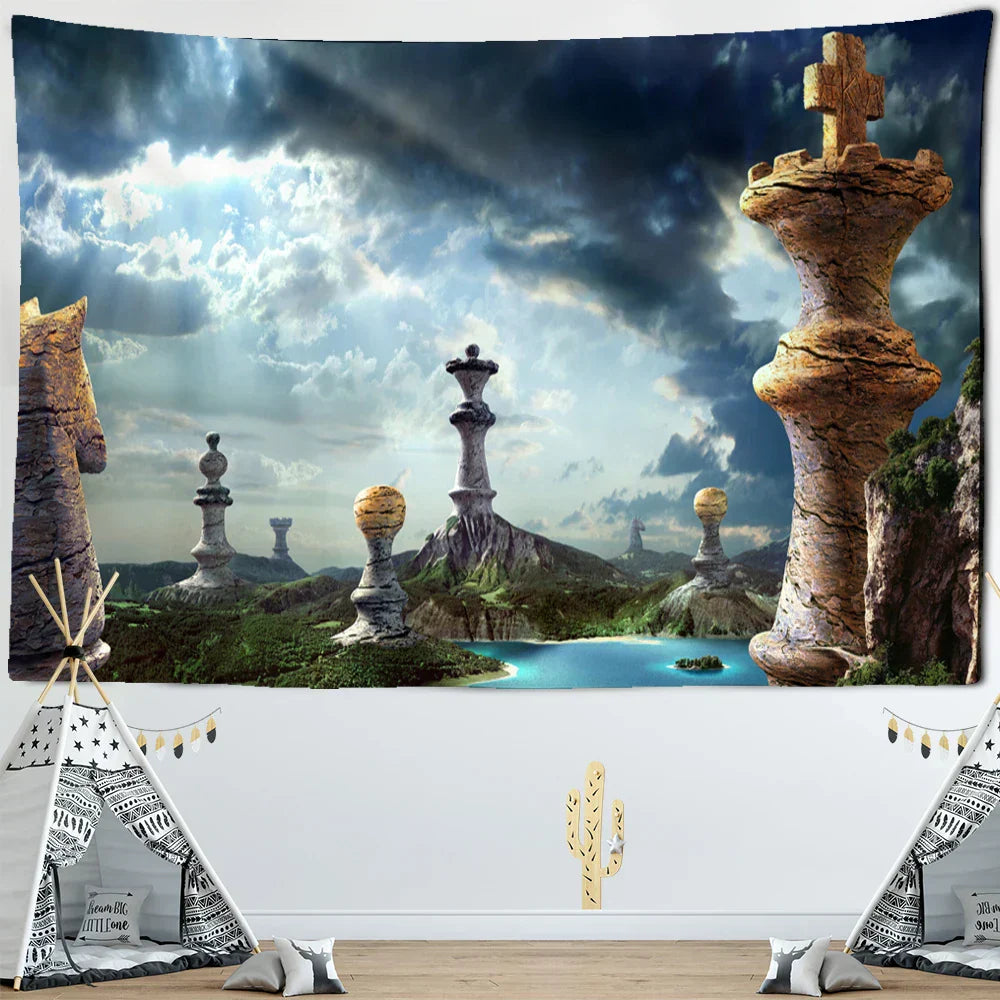 DecorBites™ Angel Devil Hell Witchcraft Hippie Psychedelic Halloween Dorm Tapestry