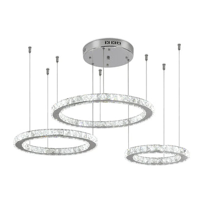 DecorBites™ Crystal LED Chandeliers: Modern Pendant Light for Living Room.