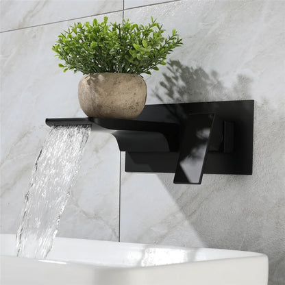 DecorBites™ Blanoir Solid Brass In-Wall Black and Brushed Gold Basin Faucet Mixer Tap
