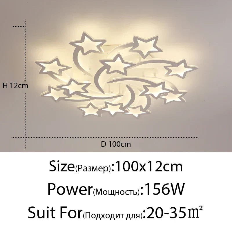DecorBites™ LED Chandelier: Modern Dimmable Indoor Lighting for Bedroom, Hall, Living Room