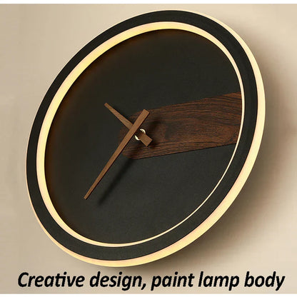 DecorBites™ Aluminum Clock Wall Lamp - Modern Led Sconce Light for Home, Hotel & Aisle