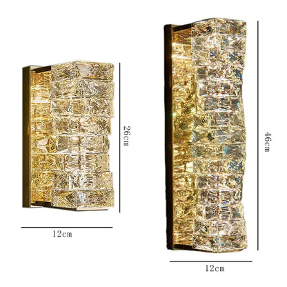 DecorBites™ Crystal Glass Wall Sconce Lamp for Modern Light Luxury Home Decor