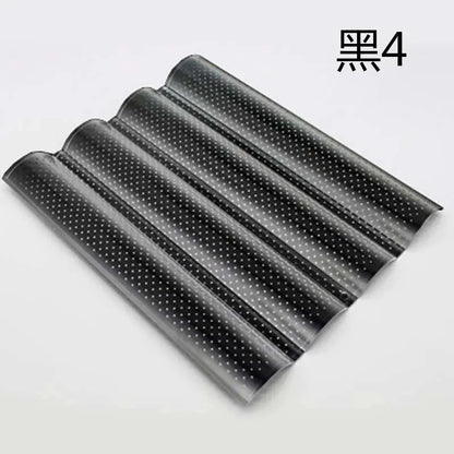 DecorBites™ Wave Bread Pan for Baking French Baguettes - 4 Groove Non-Stick Cake Tray