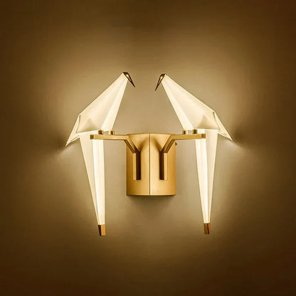 DecorBites™ Love Bird LED Wall Sconce Iron Acryl Wall Light for Bedroom Corridor