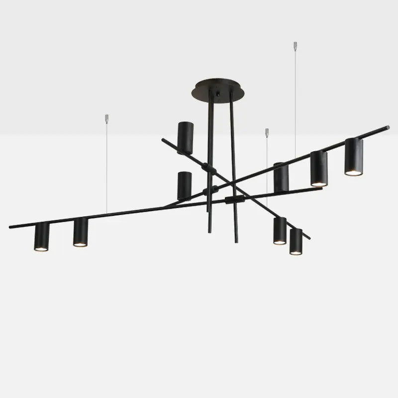 DecorBites™ Black Minimalist Dining Room Chandelier: Modern Nordic Long Lights for Stylish Lighting