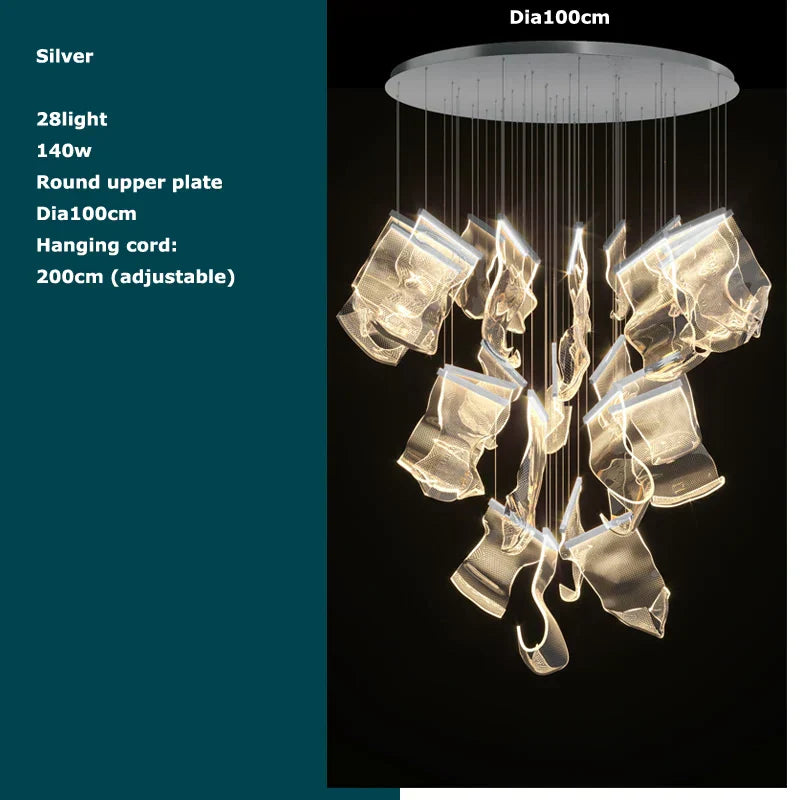DecorBites™ Black Love Chandelier Lighting for Dinning Room