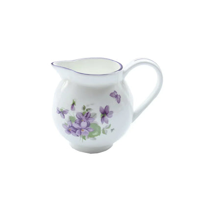 DecorBites™ Blue Dream Tea Set: Cup, Saucer, Milk Jar, Sugar Bowl, Plates & More