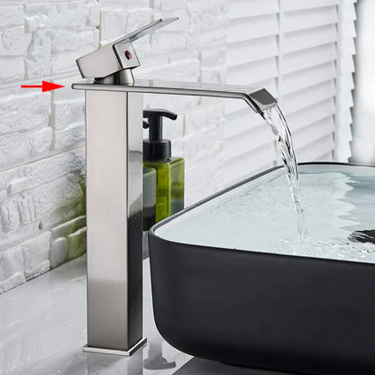 DecorBites™ Gold Basin Faucet Single Level Mixer Tap Hot Cold Water Bathroom Sink Tap