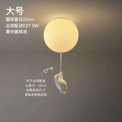 DecorBites™ Bear LED Ceiling Light: Modern Cartoon Warmth for Kids Rooms, Bedroom, Living Room Lighting