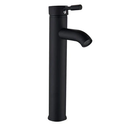 DecorBites™ Black Golden Single Handle Bathroom Basin Faucet for Deck Mount Vessel Sink