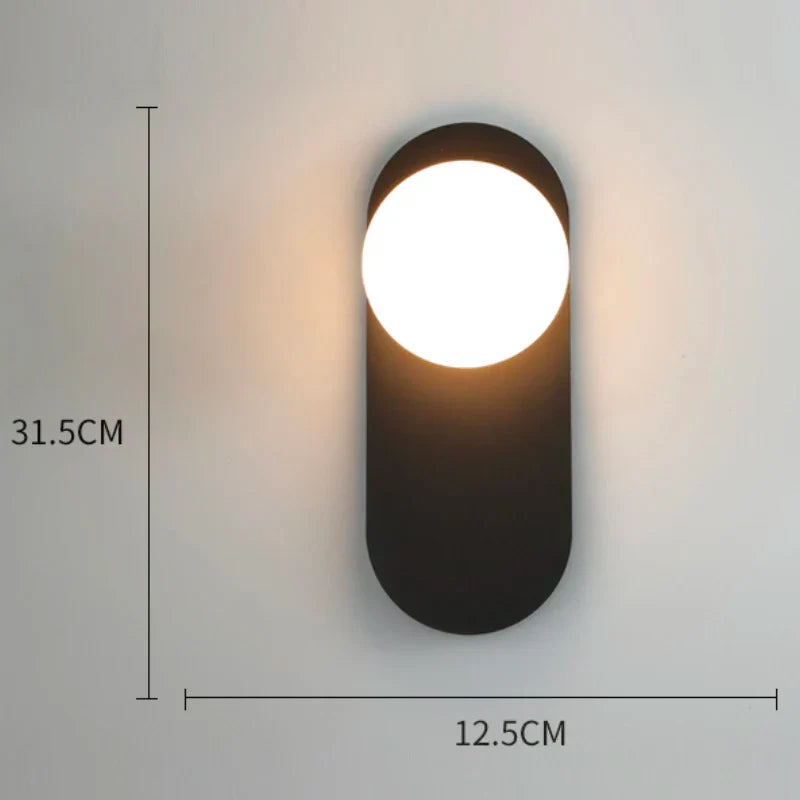 DecorBites™ Glass Gold LED Wall Lamp for Chic Indoor Lighting