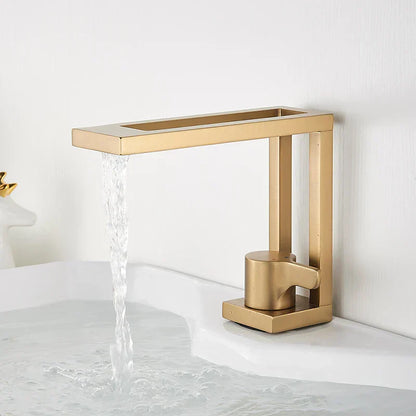 DecorBites™ Black Basin Faucet: Brass Bathroom Mixer for Vessel Sink, Cold Hot Water