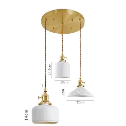 DecorBites™ Ceramic LED Pendant Light: Japanese Style, Nordic Design, Modern Living Room Hanging Lamp