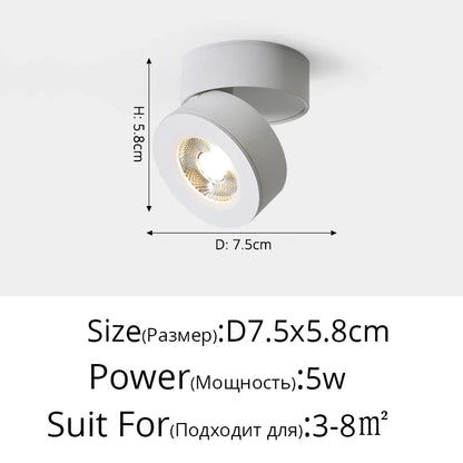 ™ LED Adjustable Angle Spotlight Ceiling Lights for Background Wall and Aisle