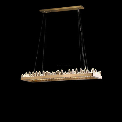 ™ Golden Crystal LED Chandelier for Modern Dining Room