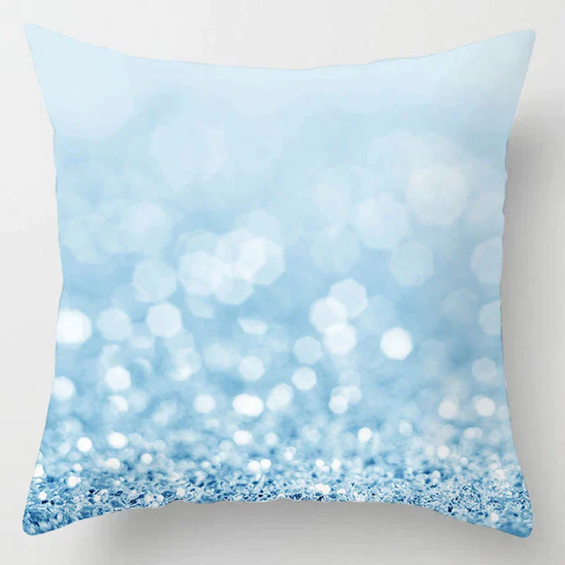 DecorBites™ Blue Geometric Marble Stripe Line Pillowcases for Car Sofa Decor