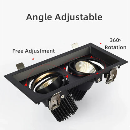 DecorBites™ Double Ring LED Ceiling Downlights GU10 MR16 Base Spot Lamps Holder Bracket