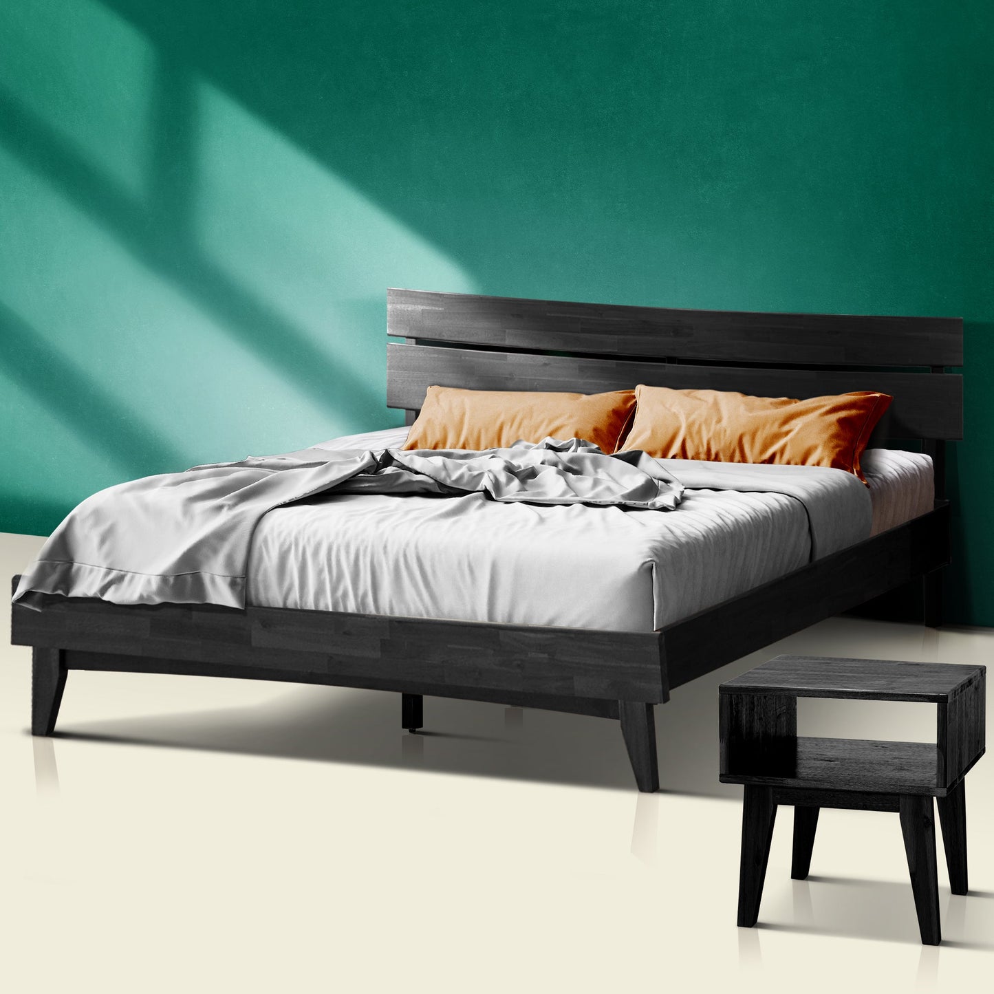 Aurora Solid Wood Bed Frame