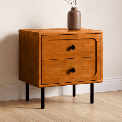 Savana Solid Wood 2-Drawer Nightstand