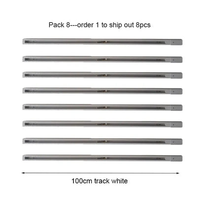 DecorBites™ 100cm Black White Track for Track Lights Aluminum Rail Part