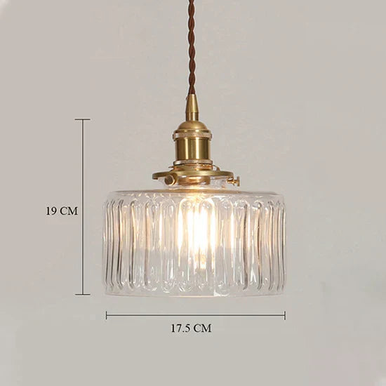 DecorBites™ Brass Pumpkin LED Pendant Light - Japanese Style Bedroom Suspension