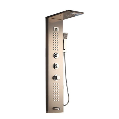 DecorBites™ Dark Grey Shower Column with Massage System and Tub Spout