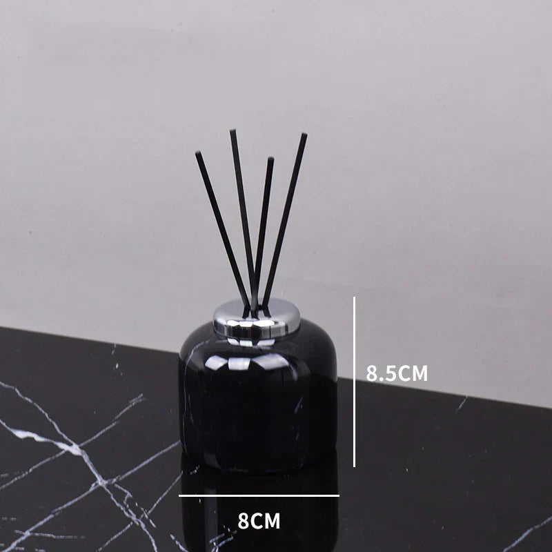 DecorBites™ Black Marquina Marble Bathroom Set cue.opti