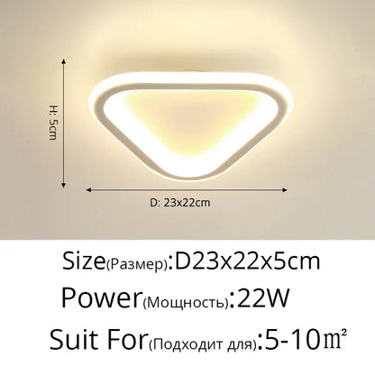 DecorBites™ Black Led Ceiling Light for Home Entryway - Modern Balcony Indoor Lamp