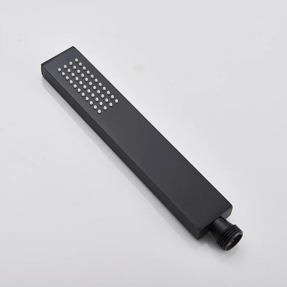 DecorBites™ Black ABS Handshower Head with 150cm Stainless Hose - Wall Mounted Faucet Accessory