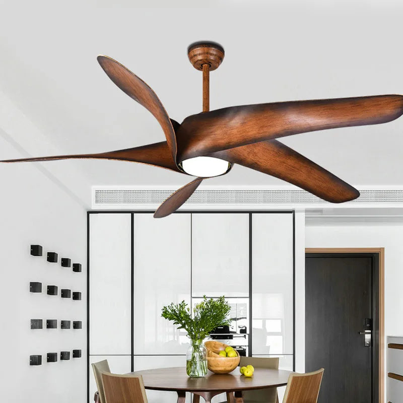 DecorBites™ 60" Brown Blades Ceiling Fan with Lights Remote Control LED Light