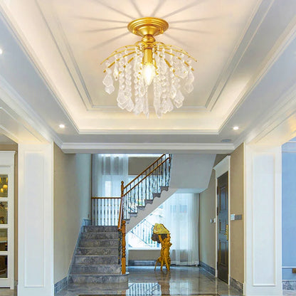 DecorBites™ Crystal Ceiling Light: Modern Luxury Chandelier for Kitchen, Bedroom, Aisle - Minimalist Design