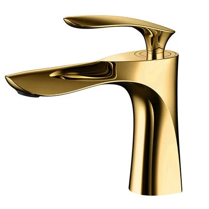 DecorBites™ Gold Basin Faucet Single Handle Hot & Cold Mixer Tap Deck Mounted