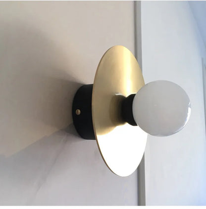 DecorBites™ Golden Glass Ball Sconce Wall Light Fixture for Home Decor