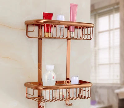 ™ Gold Brass Bathroom Shelf with Soap Holder 30cm/45cm