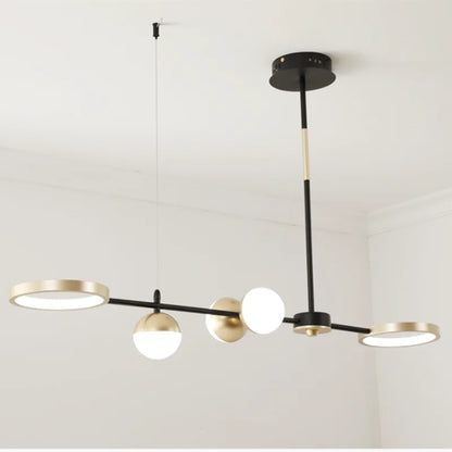 DecorBites™ Black Gold Minimalist Chandelier for Dining Room Home Decor