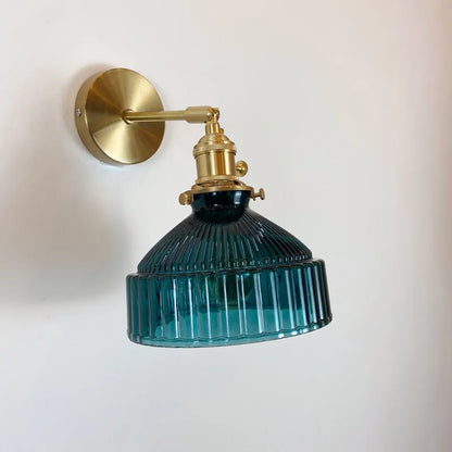 DecorBites™ Amber Glass LED Wall Light Fixtures On/Off Switch Nordic Modern Sconce