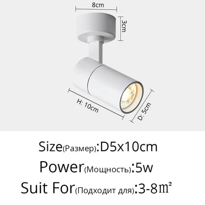 ™ LED Adjustable Angle Spotlight Ceiling Lights for Background Wall and Aisle