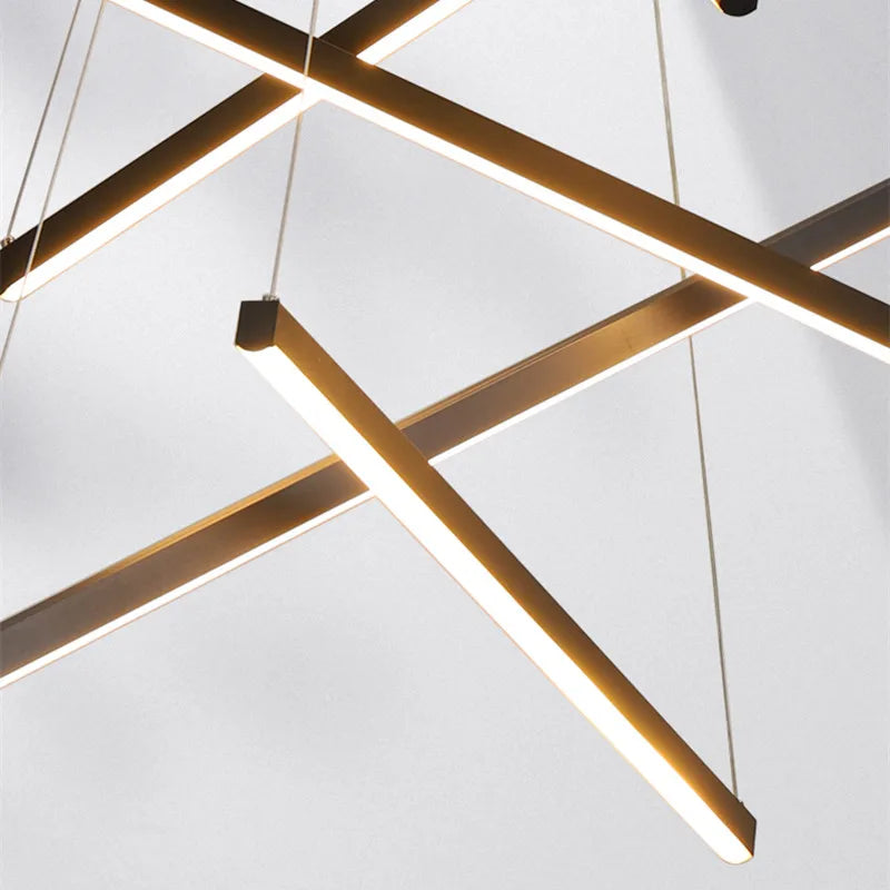 DecorBites™ LED Stair Chandelier: Modern, Simple, Villa Hall, Hotel Decor, Indoor Lighting