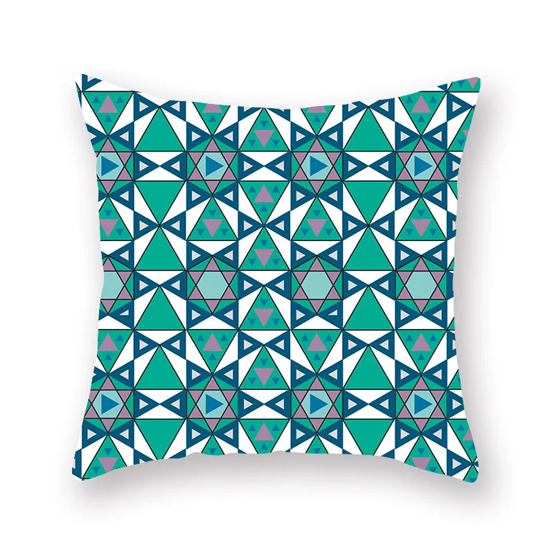 ™ Green Geometric Pillowcase - Nordic Classic Design for Home Decor and Comfort